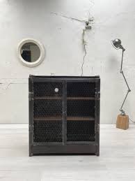 Cabinet In Raw Metal 1950s For At