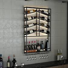 Metal Wall Mounted Black Wine Rack