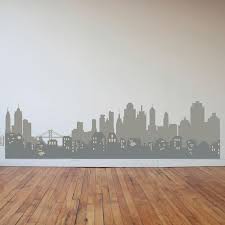 layered city skyline silhouette with