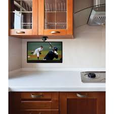 99+ under cabinet flip down kitchen tv