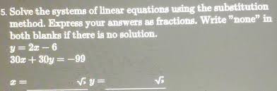 5 Solve The Systems Of Linear Equations