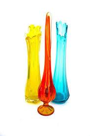 Orange Glass Swung Vase Viking Epic