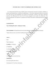 compare and contrast essay esl worksheet by carinacarina compare and contrast essay worksheet
