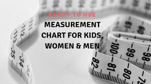 Measurement Ready To Use Chart Body Measurement And