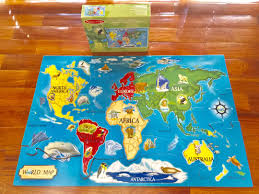 doug world map 33 piece floor puzzle