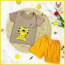 Quần áo trẻ em thời trang giá rẻ chất liệu thun cotton cho bé trai bé gái  từ 8 - 21 kg - Bộ quần áo