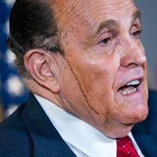 Giuliani, trump's personal lawyer, appeared in the movie where he was interviewed by 'borat's daughter' tutar posing as a conservative news reporter. Rudy Giuliani S Hair Dye Melts Down Face During Conference