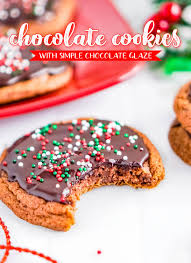 chocolate cookies with chocolate glaze