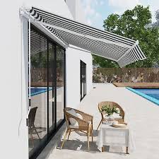 Manual Retractable Patio Awning Shelter