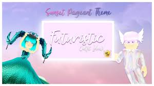 (compare the word masque—a formal written and sung court pageant.) Royale High Creating Futuristic Themed Outfits Sunset Island Pageant Theme Ideas Youtube