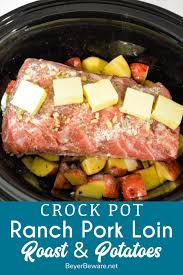 crock pot pork loin roast and potatoes