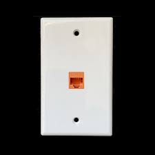 Ethernet Wall Plate Cat6 1 Port Single