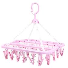 Am anna balcony rack drying rack,retractable stainless steel folding laundry towel hanging for balcony windowsill fence guardrail clothes drying rack with clips. Tureclos 36 Clips Folding Clothes Hanger Clothes Dryer Windproof Socks Underwear Plastic Drying Rack Walmart Com Walmart Com