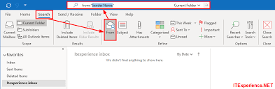 search ribbon missing in outlook