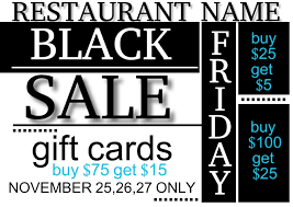 Check spelling or type a new query. Black Friday Restaurant Gift Card Postcard Ad Template Postermywall