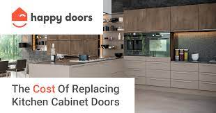 Therefore, for acrylic cabinets, you'll be looking at a kitchen respray cost of about £80 per cabinet or appliance facing, and about £100 per larder facing. The Cost Of Replacing Kitchen Cabinet Doors In 2021