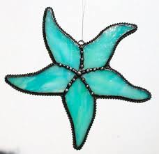 stained glass starfish suncatcher
