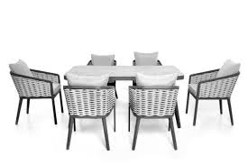 4.6 out of 5 stars 128. Portofino 6 Seat Rectangular Dining Set Maze Rattan Gardenbox Co Uk