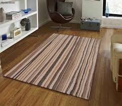 stripes pattern hand tufted wool carpet