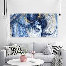 Modern Art Oil Painting Abstract Blue
