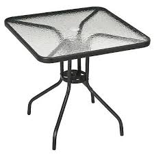 Outsunny Square Patio Table Tempered