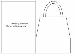 Hand Bag Card Template Cup18636_1 Craftsuprint