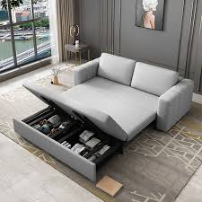 Gray Sofa Bed Convertible Sleeper Couch