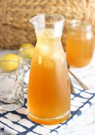 lemon ginger iced green tea with honey