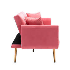 velvet straight reclining sofa