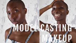 model casting makeup glowy model look