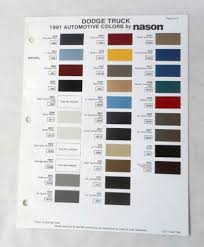 1991 Dodge Truck Nason Color Paint