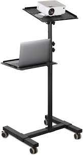 Diy adjustable projector stand wall mount. Amazon Com Mount It Mobile Projector And Laptop Stand 2 Shelves Rolling Cart With Ventilated Tray Heavy Duty Height Adjustable Laptop And Projector Presentation Trolley Black Office Products