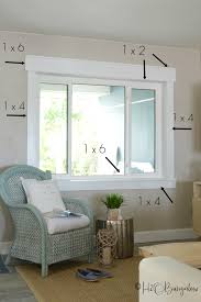 simple diy craftsman style window trim