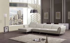 modern white italian leather sectional