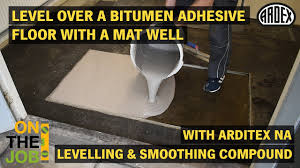 how to level a bitumen floor with an