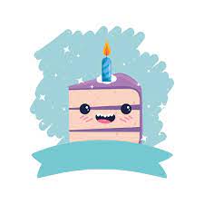 birthday cake cartoon vector art icons