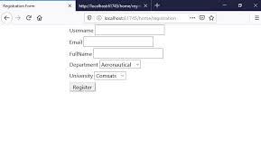 registration form in asp net core