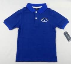 Details About Nautica Boys Short Sleeve Mini Stripe Logo Polo Size 5 6