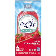 Amazon Com Crystal Light Sugar Free Wild Strawberry Drink Mix With Caffeine 120 On The Go Packets 12 Packs Of 10 Powdered Soft Drink Mixes Grocery Gourmet Food