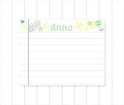 Blank Index Card Template Cards Template Pictures Blank Note Card