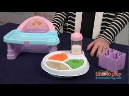 Fits neatly into the opening in the center of the servin' surprises kitchen table. Servin Surprises High Chair Set From Fisher Price Youtube