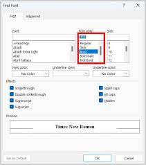 replace font formatting in microsoft word