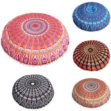 indian floor pillows round bohemian