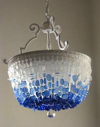 Sea Glass Chandelier Lighting Flush