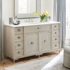 Cut a hole to drop in a sink with a lip that keeps it in place. Make It Yours Vanity Vanguard Furniture