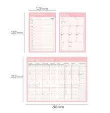 Journal Schedule Planner Note Paper Book Monthly Weekly Daily Times