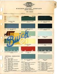 Rm Rinshed Mason Company 1953 Buick Colors Buick