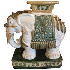 Sold Elephant Garden Stool Stand
