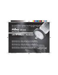Millex 33 Mm With Mf Millipore Membrane Manualzz Com