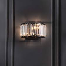 Black Crystal Wall Sconce